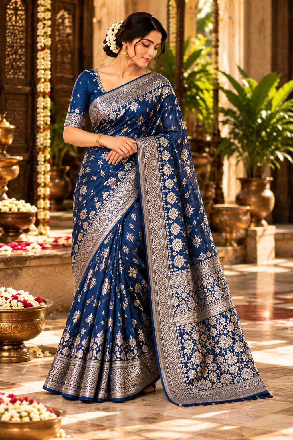 The Evening Weave Jamdani saree
